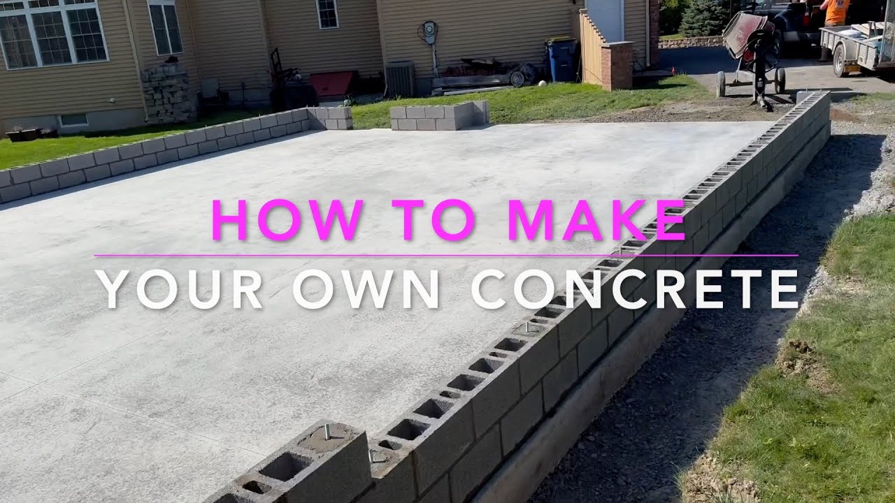 How to make your own concrete. NOT QUICKCRETE!!!!