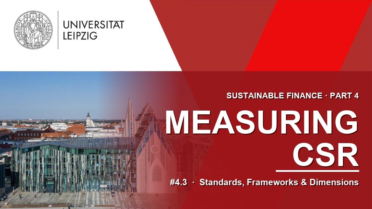 CSR Measurement #4.3: Standards, Frameworks & Dimensions