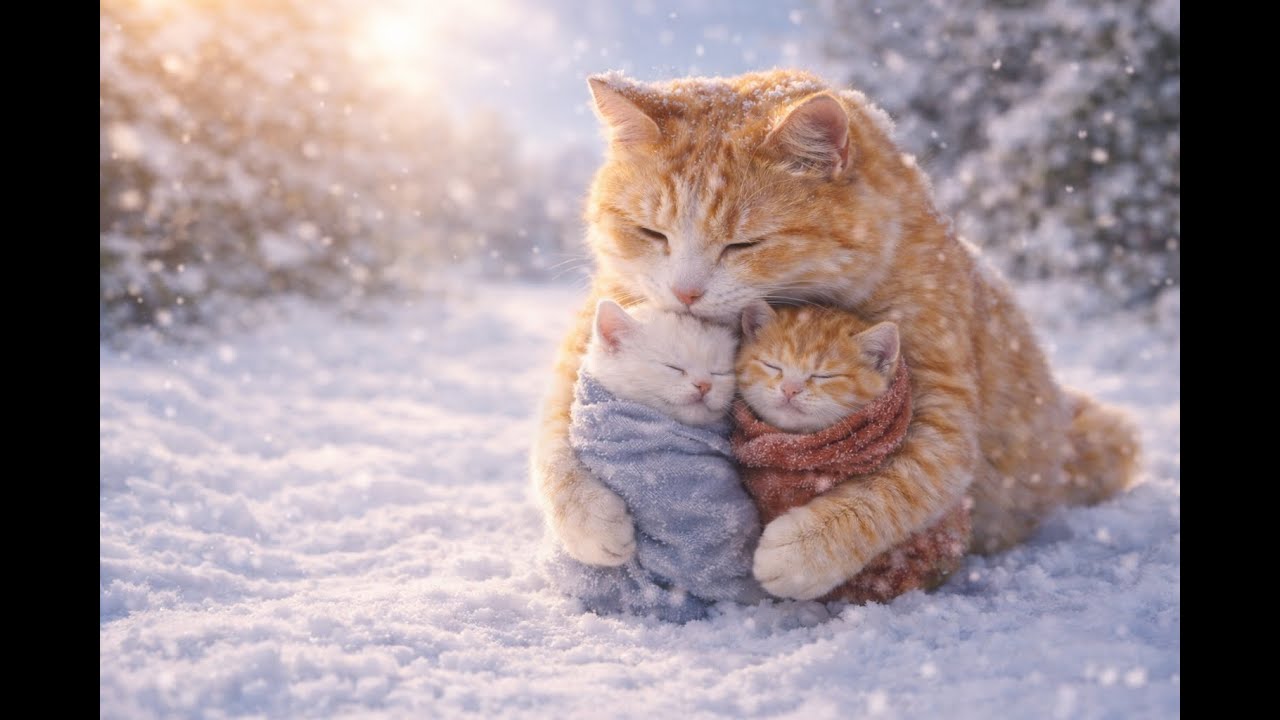 Eine Mama-Katze lässt ihr Baby nicht allein |  #Katze #katzen