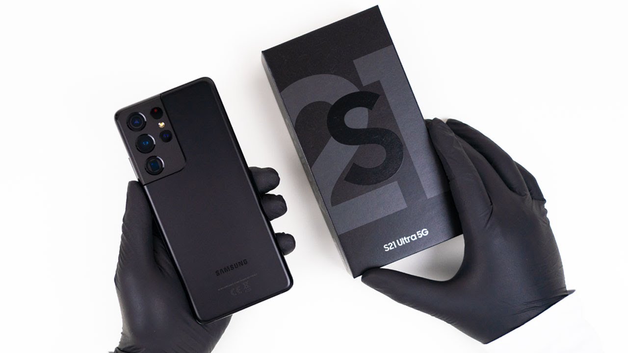 Samsung Galaxy S21 Ultra Phantom Black Unboxing + Gameplay - ASMR