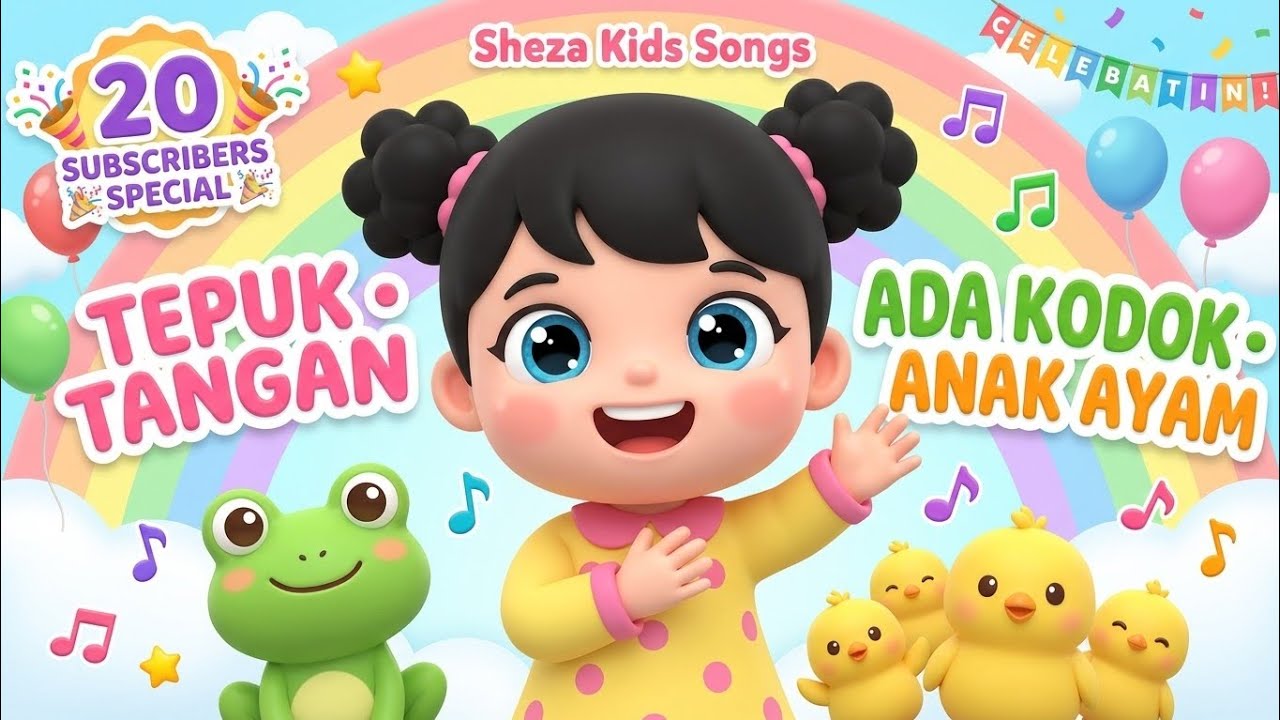 Kompilasi Lagu Anak Seru | Tepuk Tangan, Kodok & Anak Ayam | Sheza Kids Songs