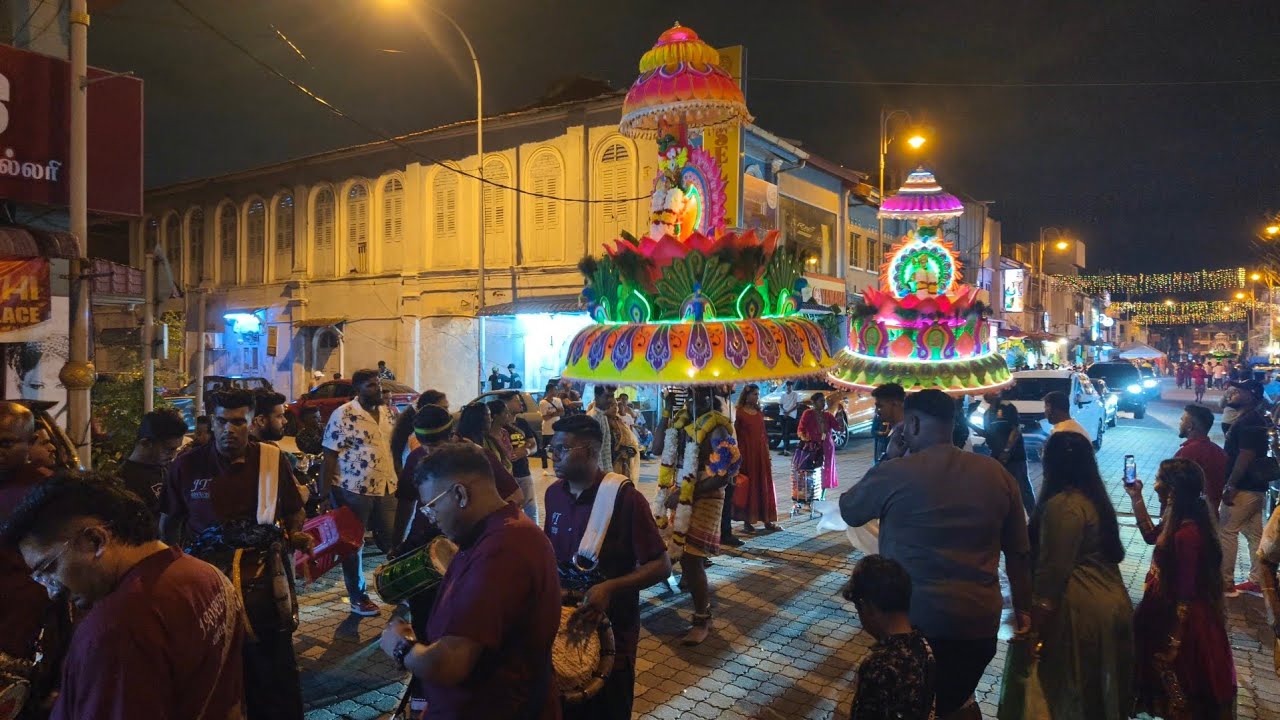 Thaipusam Ipoh 2026 | Dual Peacock Colorful Light Kavadis with Floral Garlands | 31 January