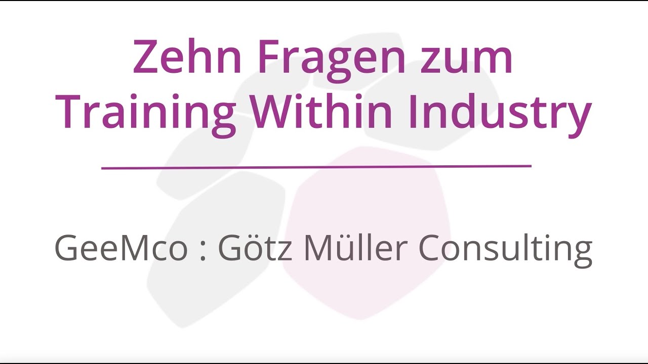 Zehn Fragen zum Training Within Industry (TWI)