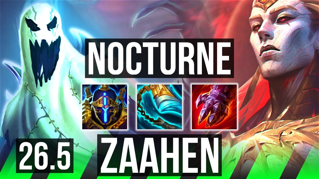 NOCTURNE vs ZAAHEN (JGL) | Perfect KDA: 11/0/13 | EUW Master | 26.5