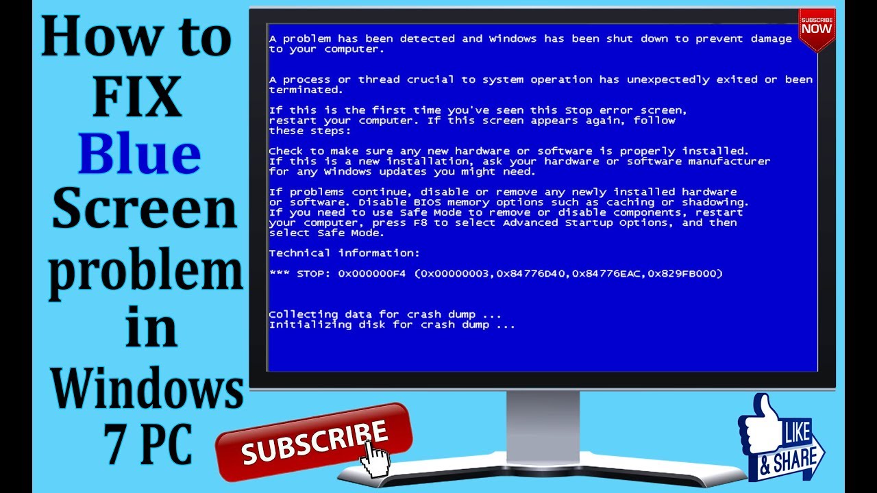 Blue screen problem in windows 7 PC