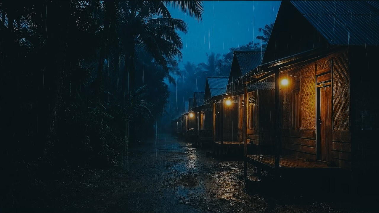 Quiet Night Rain in the Village 🌨| Peacefull Sleep Ambience, Deep Healing, Insomnia Relief
