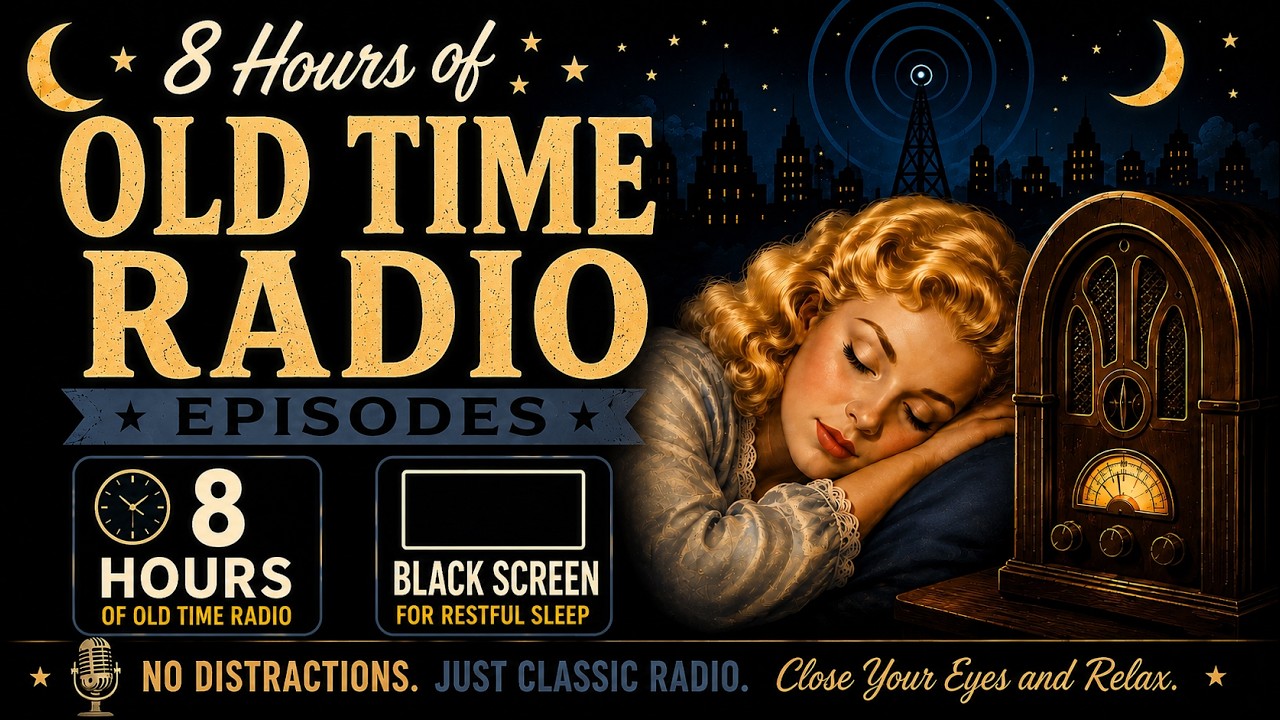 Fall Asleep To 8 Hours of Old Time Radio  &bull; Black Screen🌙😴