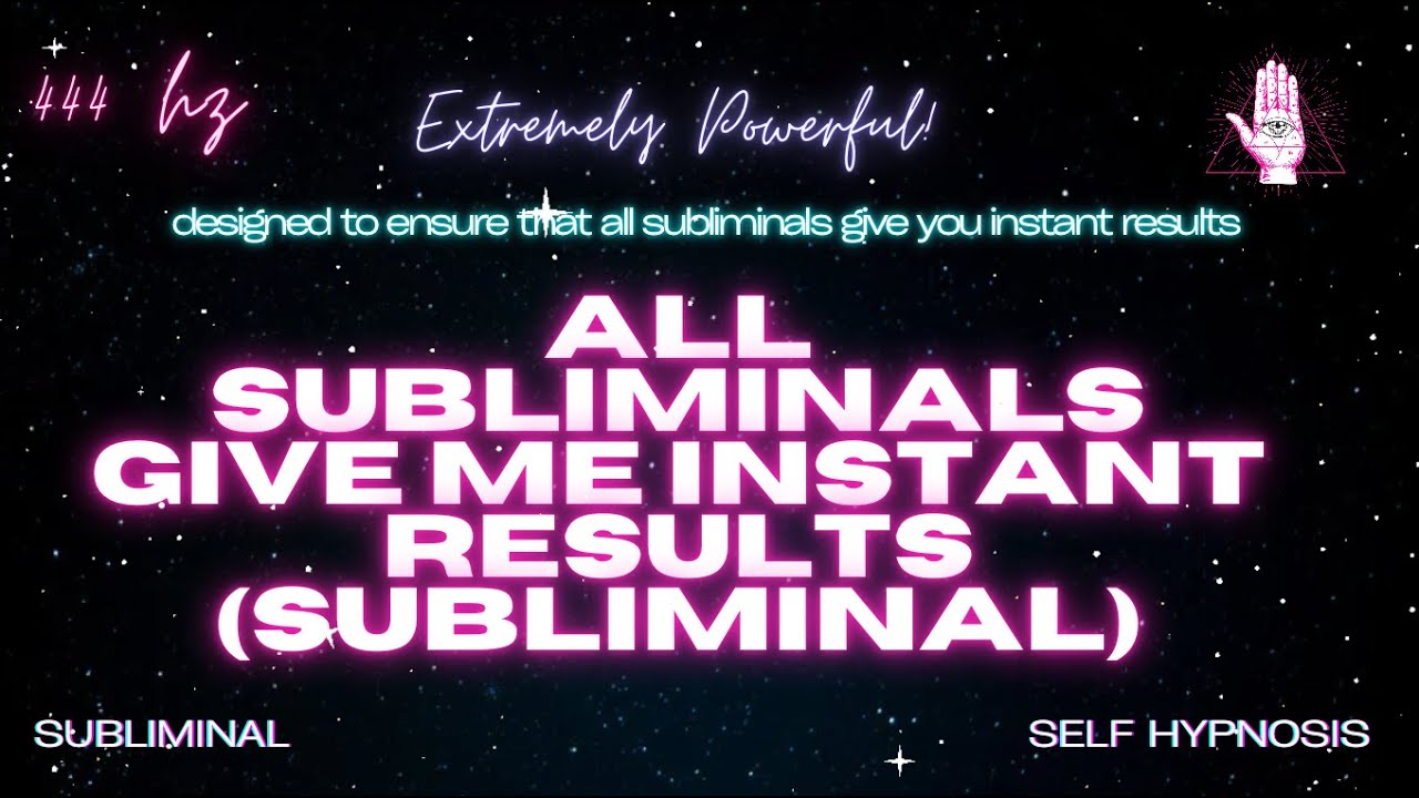 ALL SUBLIMINALS GIVE ME INSTANT RESULTS (Subliminal) [WARNING EXTREMELY POWERFUL]
