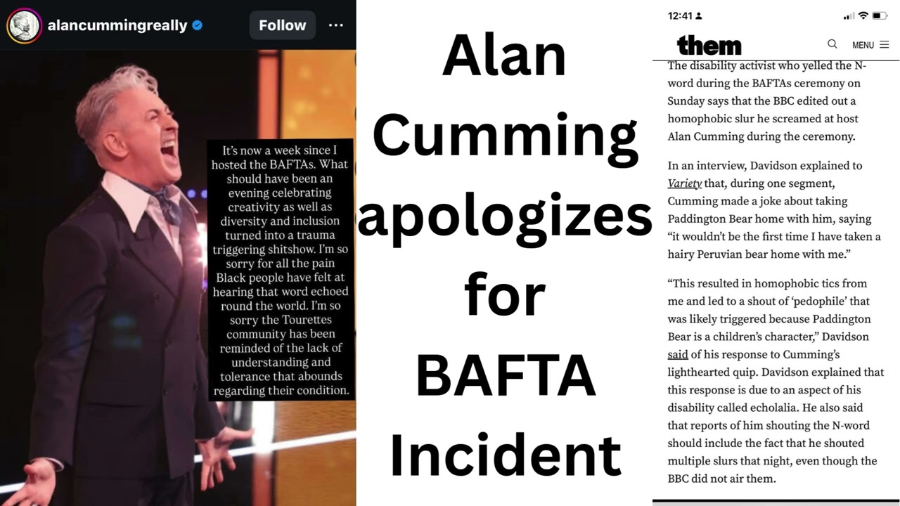 Алан Камминг извинился за инцидент на церемонии вручения премии BAFTA в Instagram спустя неделю п...