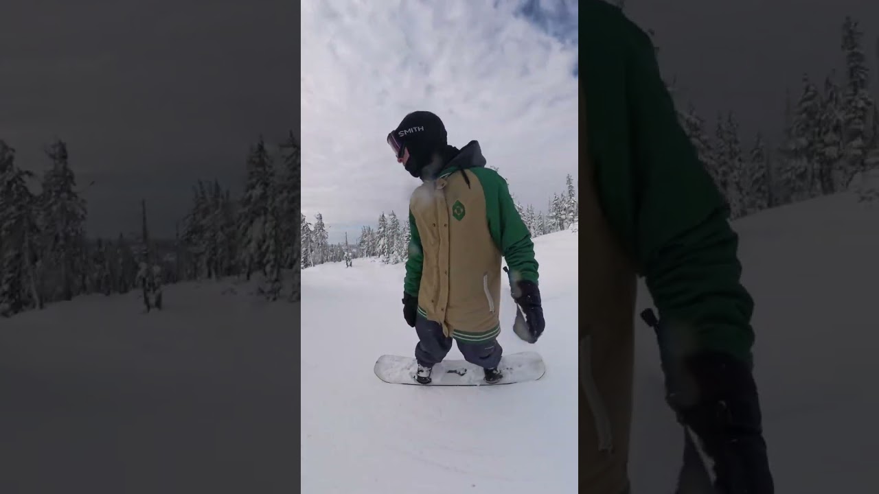 ￼ Liam with the Insta360 at timberline January 2026. Tree skiing!!