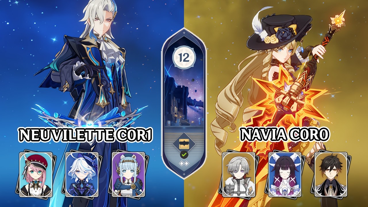 Neuvilette Lunar-Charge & Navia Lunar-Crystallize | Spiral Abyss | Genshin Impact