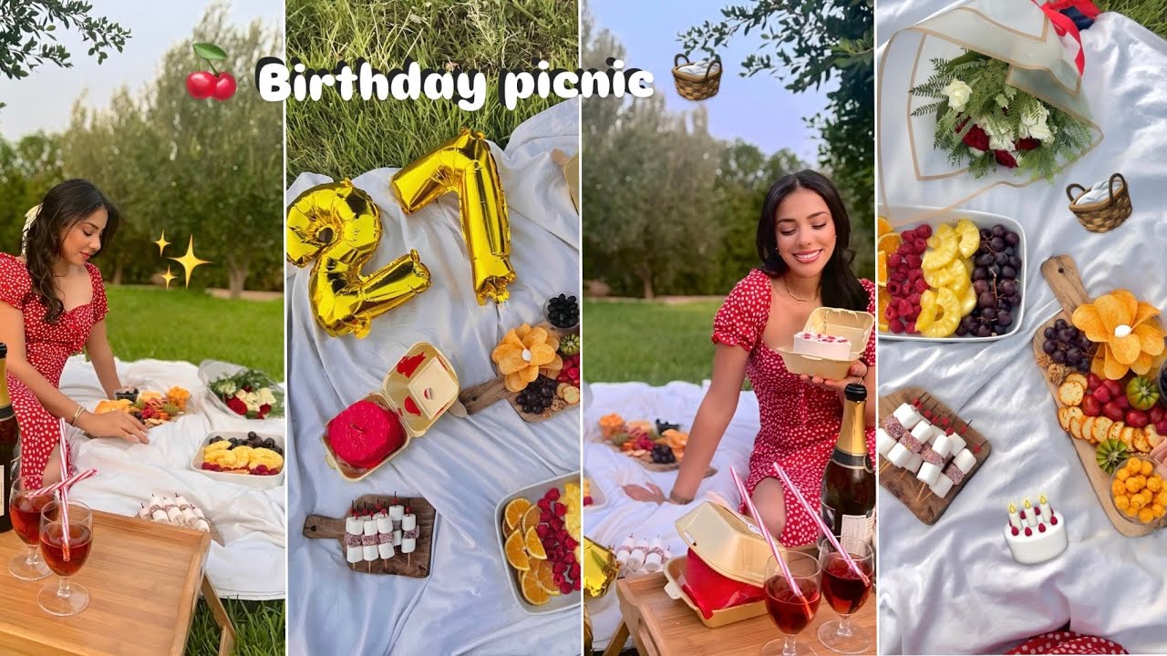 فلوغ عيد ميلادي🎂🥰 افكار مختلفة🍒 تحضيرات🧺Birthday picnic preparation
