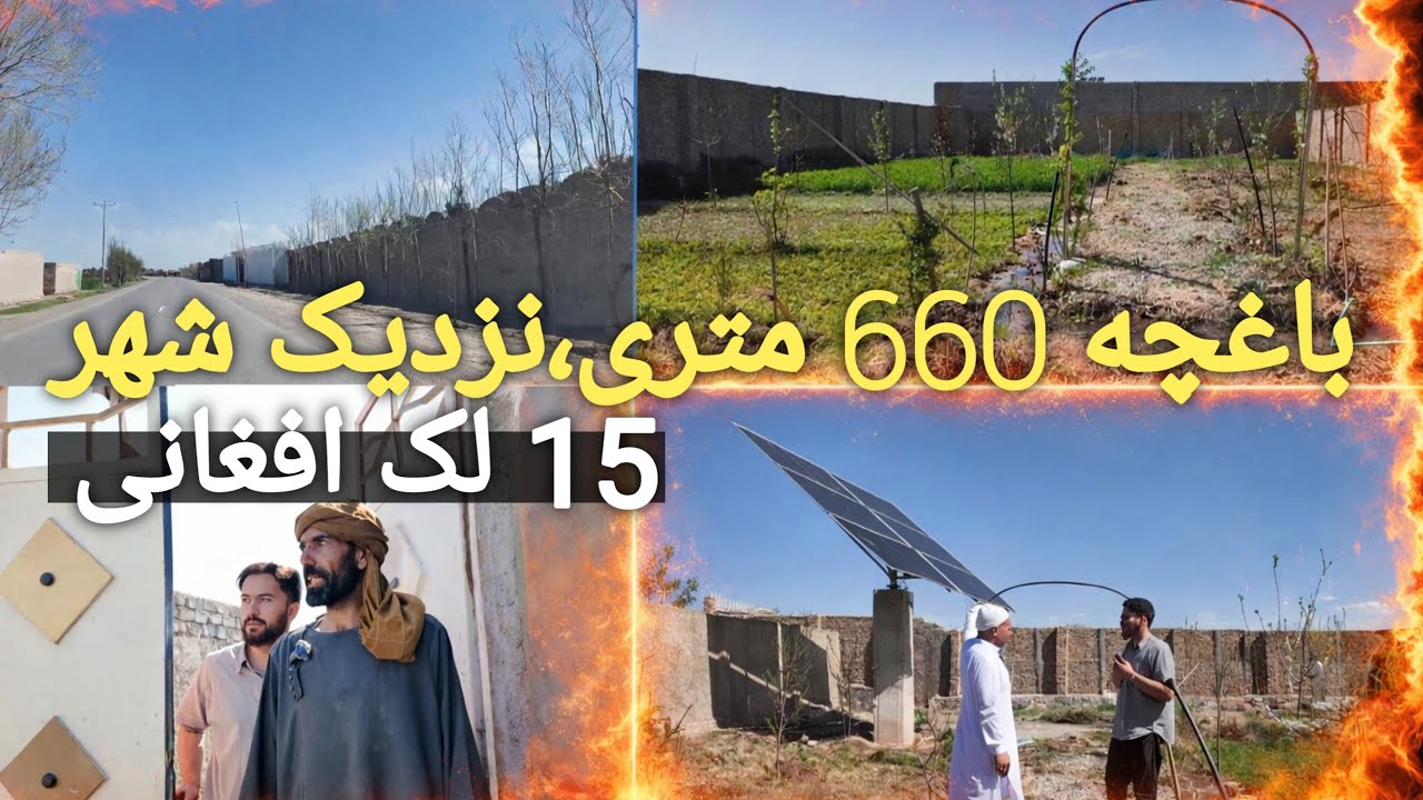 باغچه ویلایی 660 متری فقط 15 لک  نزدیک شهر | سولر، آب، پارکینگ | جلواردی
