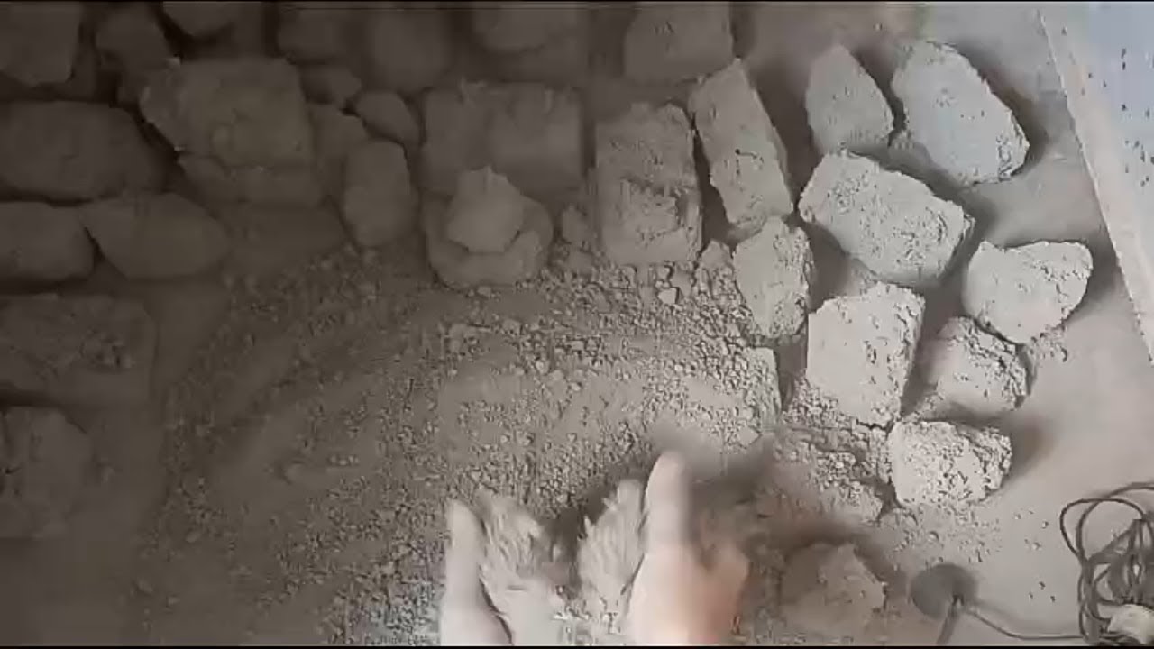ASMR | dusty 🌪️ soft crispy / gritty sand cement full dry floor crumbling | Mixing 😋