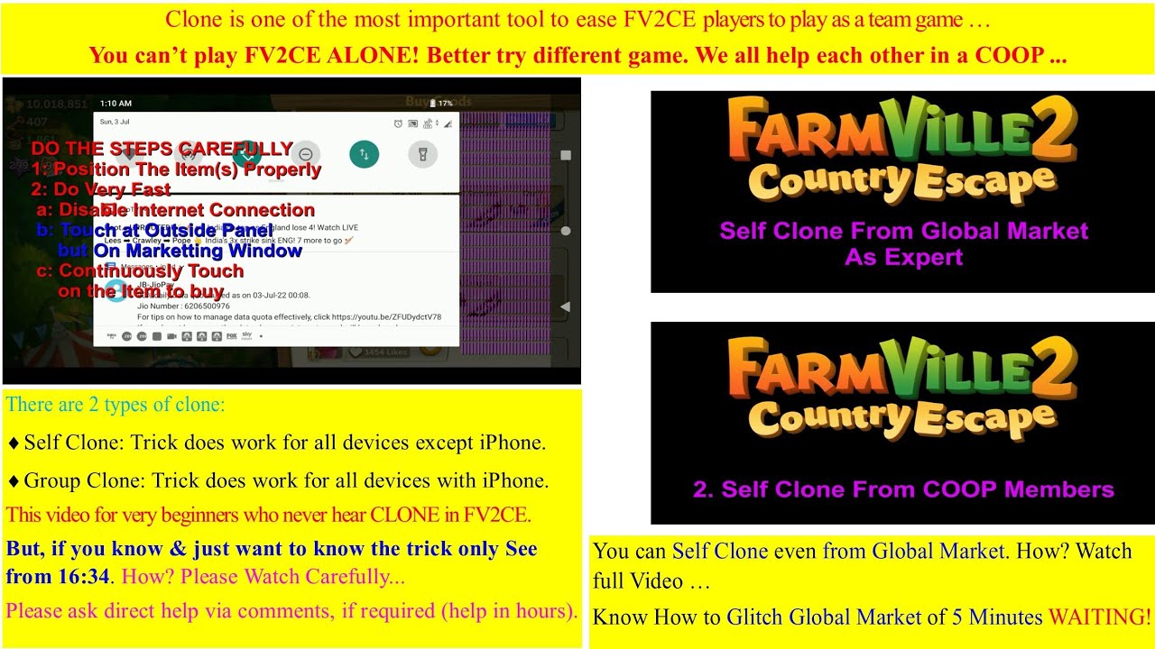 Best Farmville Trick: Self Clone from Global Market, COOP Market in FV2CE As Expert Player