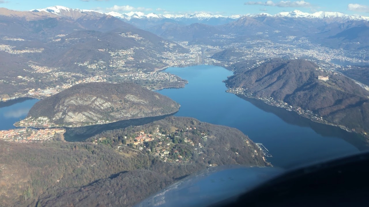 Lugano Airport (LSZA) Approach&landing LOC/Visual 01