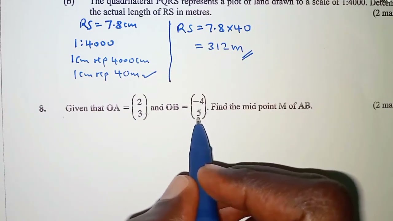 KCSE Math Paper 1 2018 Question 7-8: Step by Step Solution