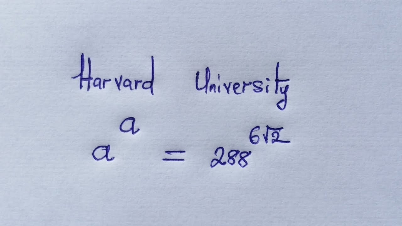 Harvard University Entrance Exam Question | Can you solve ? 