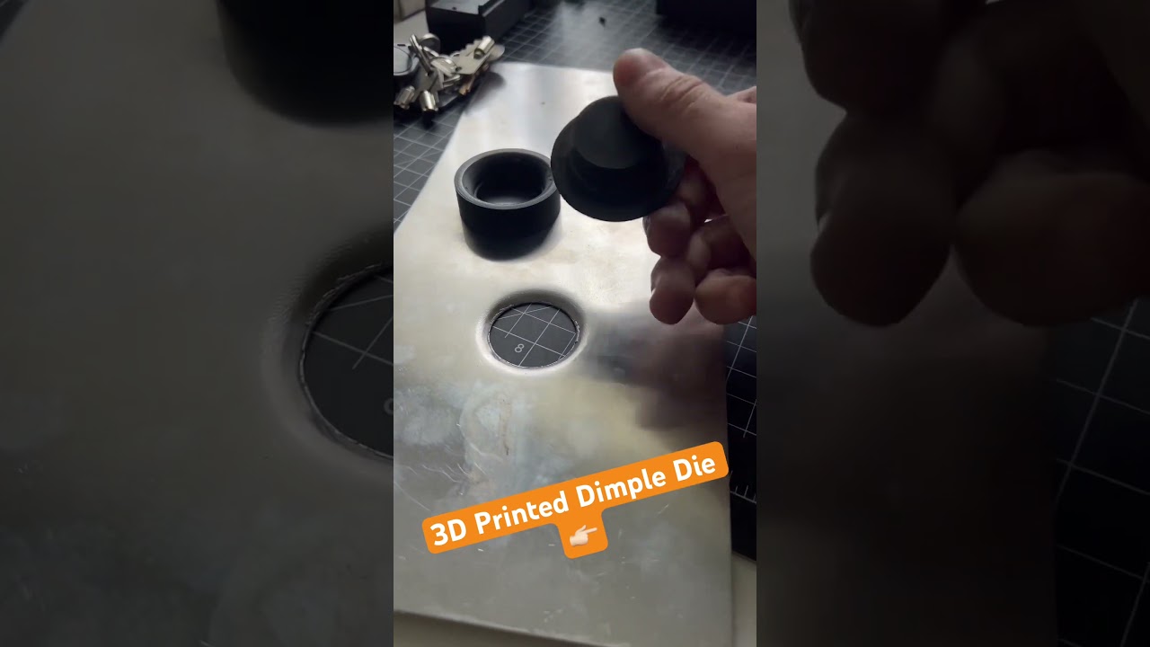 3D Printed Dimple Die actually work. This makes metal fabrication so much more versatile at home. ⚡️