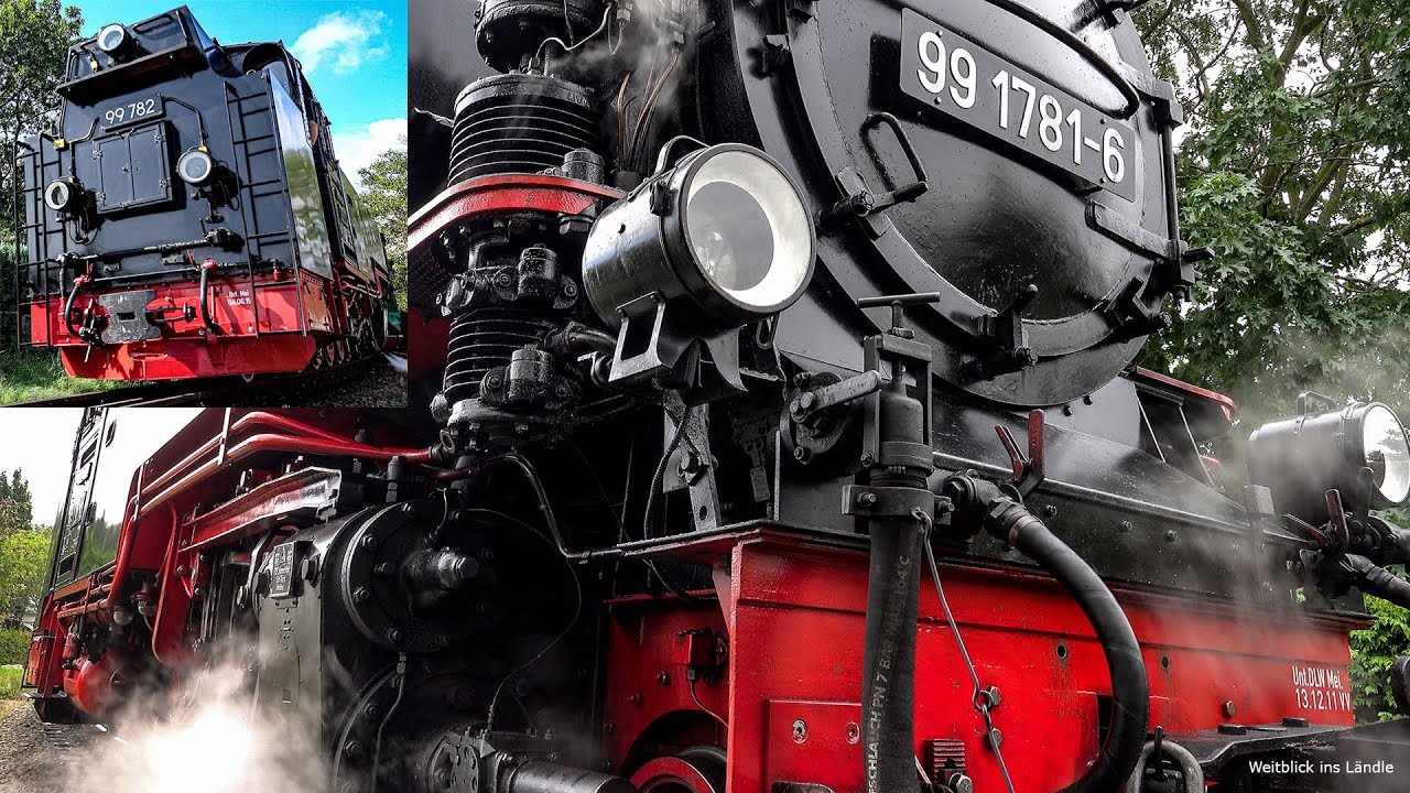 4K | Rügensche Bäderbahn RüBB | Insel Rügen | Rasender Roland am Bahnhof Binz