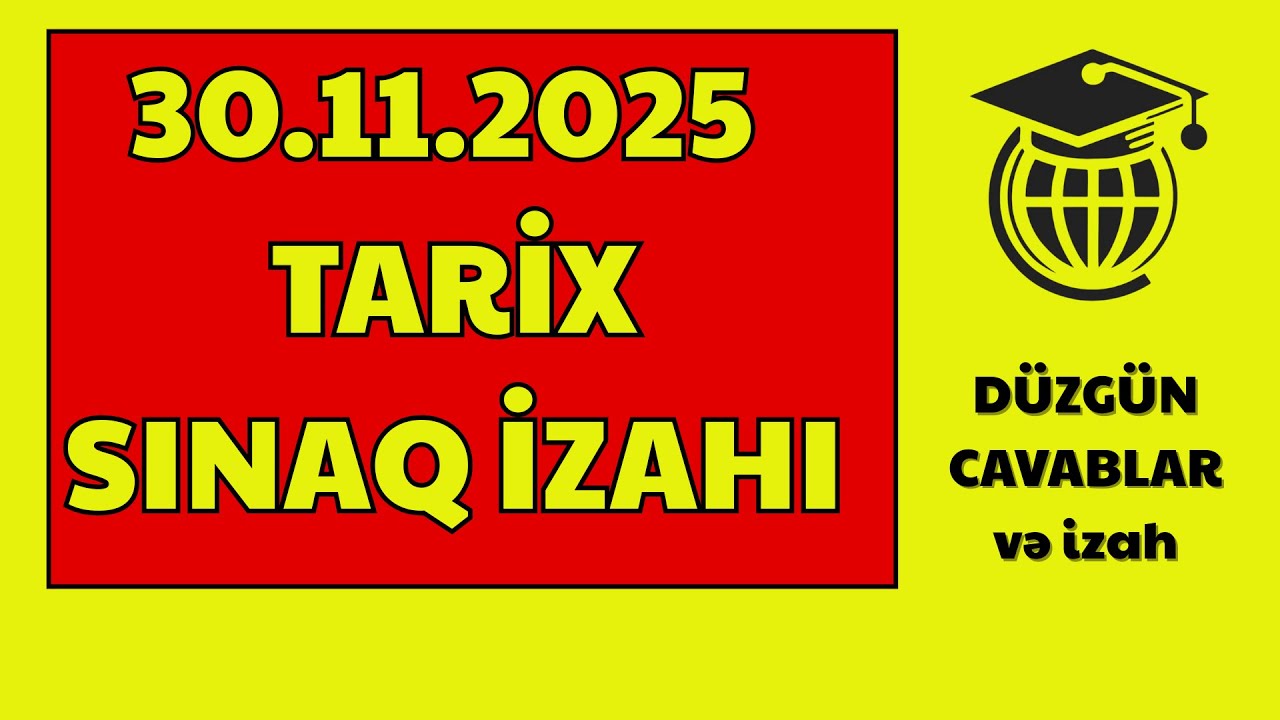 30.11.2025 Premium nəşriyyatı DİM qəbul tipli sınaq imtahanı, Tarix sualları