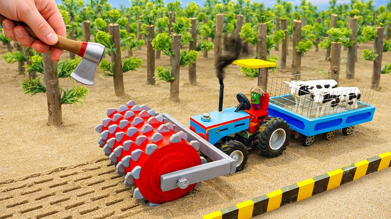 👉 Top Most Creative DIY Heavy-duty Bulldozer Roller in the Woods | HP Mini DIY Tractor