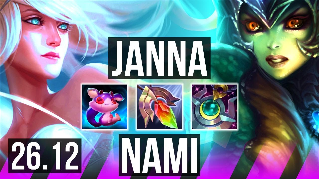 JANNA & Tristana vs NAMI & Miss Fortune (SUP) | Good KDA: 1/1/24 | EUW Master | 26.12