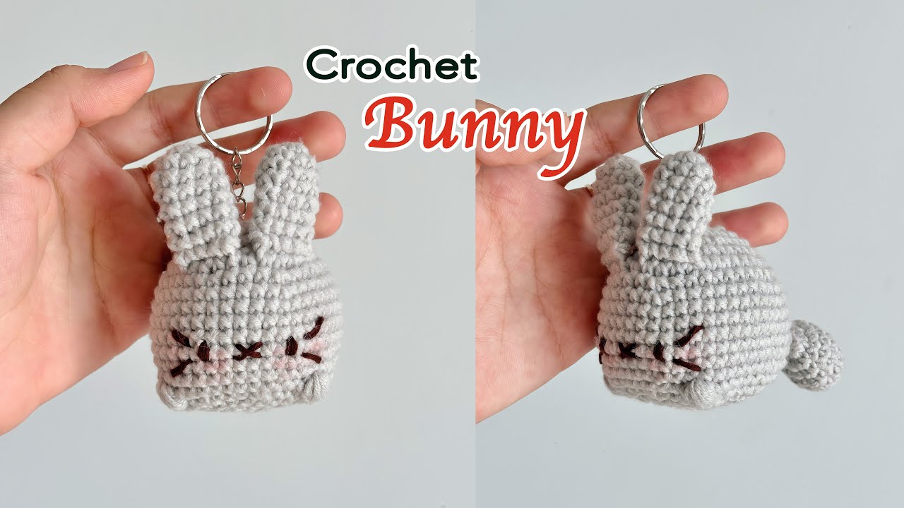 Easy Crochet Bunny Keychain 🐰 | Cute Handmade Charm for Beginners