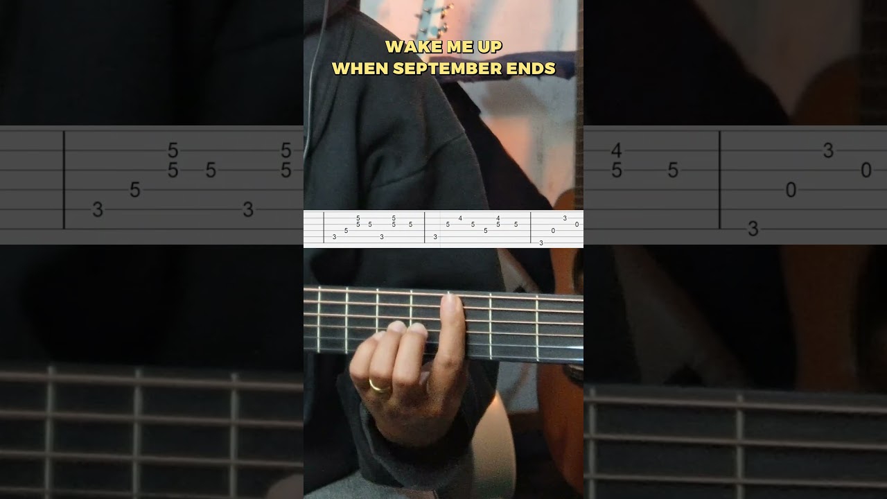 wake me up when september ends verse guitar