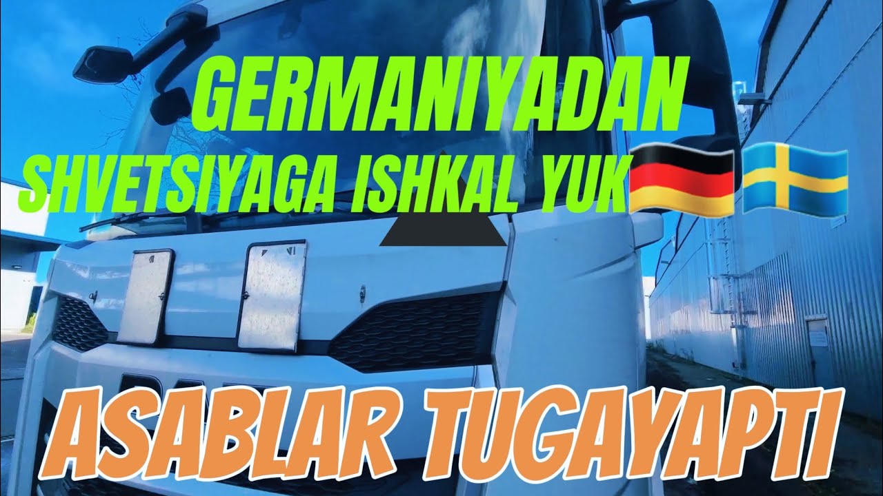 TRUCKDA PITSA/ASABLARIMNI TUGATGAN YUK/  #UZBEK #GERMANIYA #YEVROPA #TRUCK