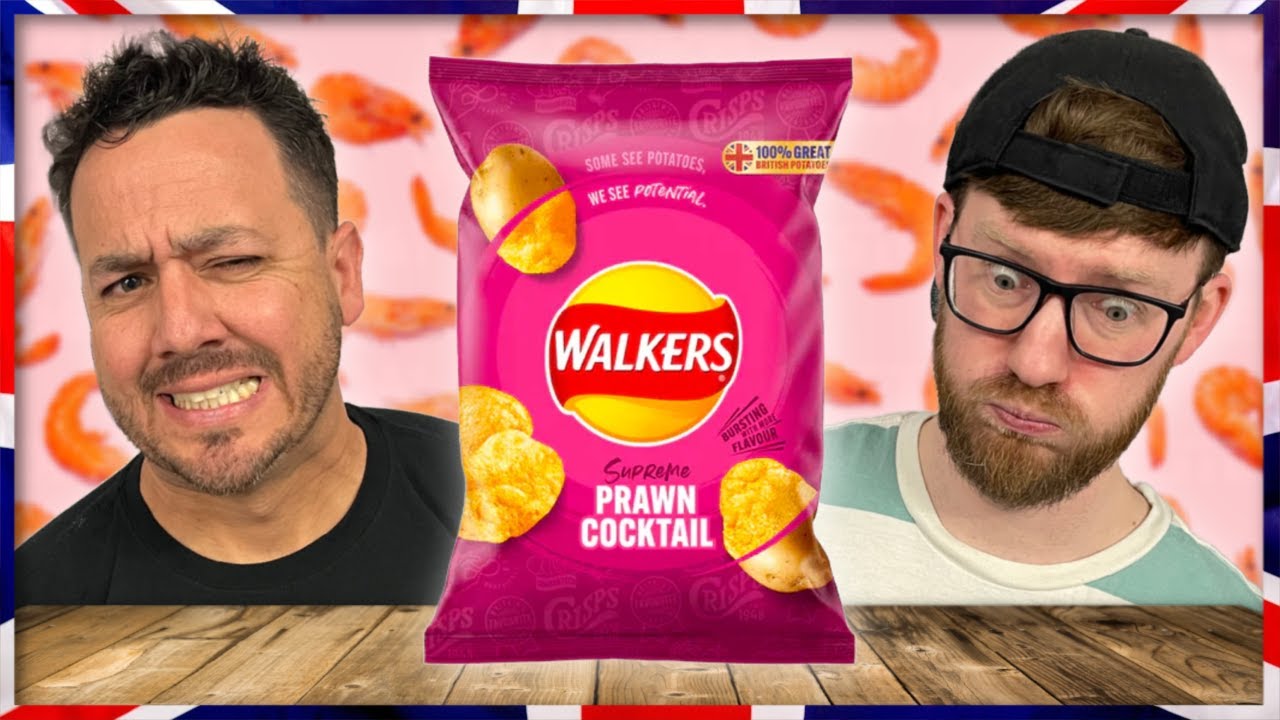 Americans Try BRITISH Walkers Crisps First Time!