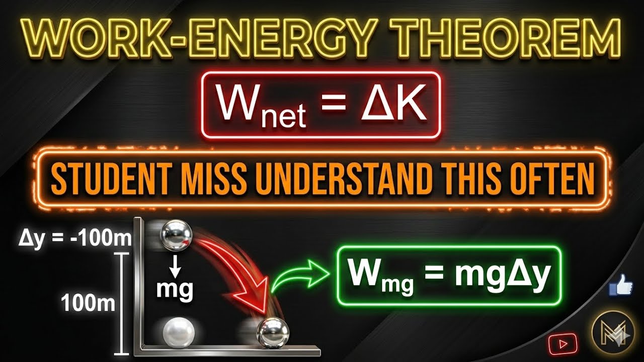 Work energy theorem, without this mechanics is danger 😅
