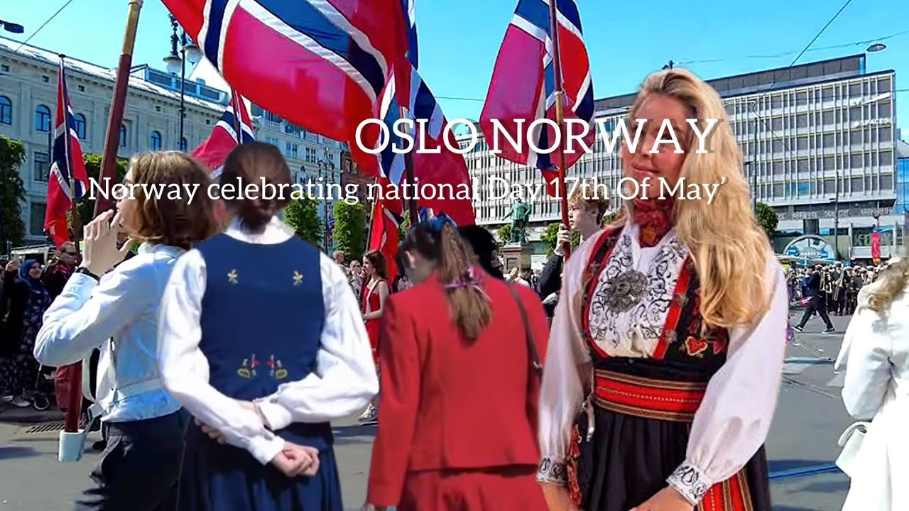 OSLO NORWAY, Norway Celebrating National Day!🇳🇴(Warm And Crowded!!) Virtual Walking Tour! 60ftp