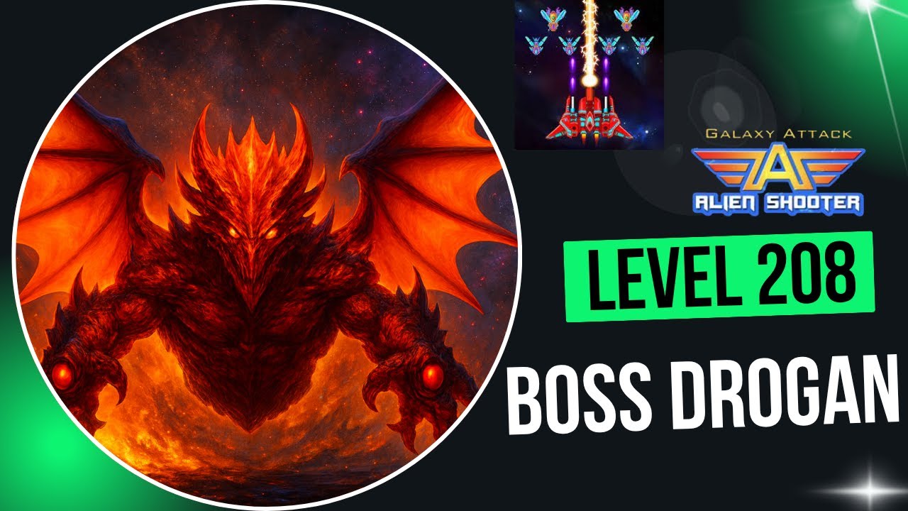 Galaxy Attack Alien Shooter Level 208 | BOSS 52 Drogan | ZAMBARIO GAMERS