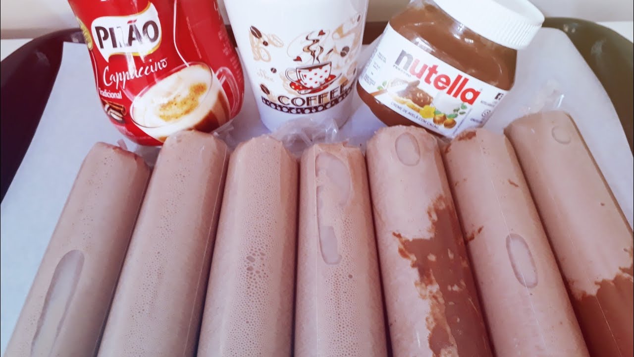 GELADINHO GOURMET DE CAPPUCCINO COM NUTELLA