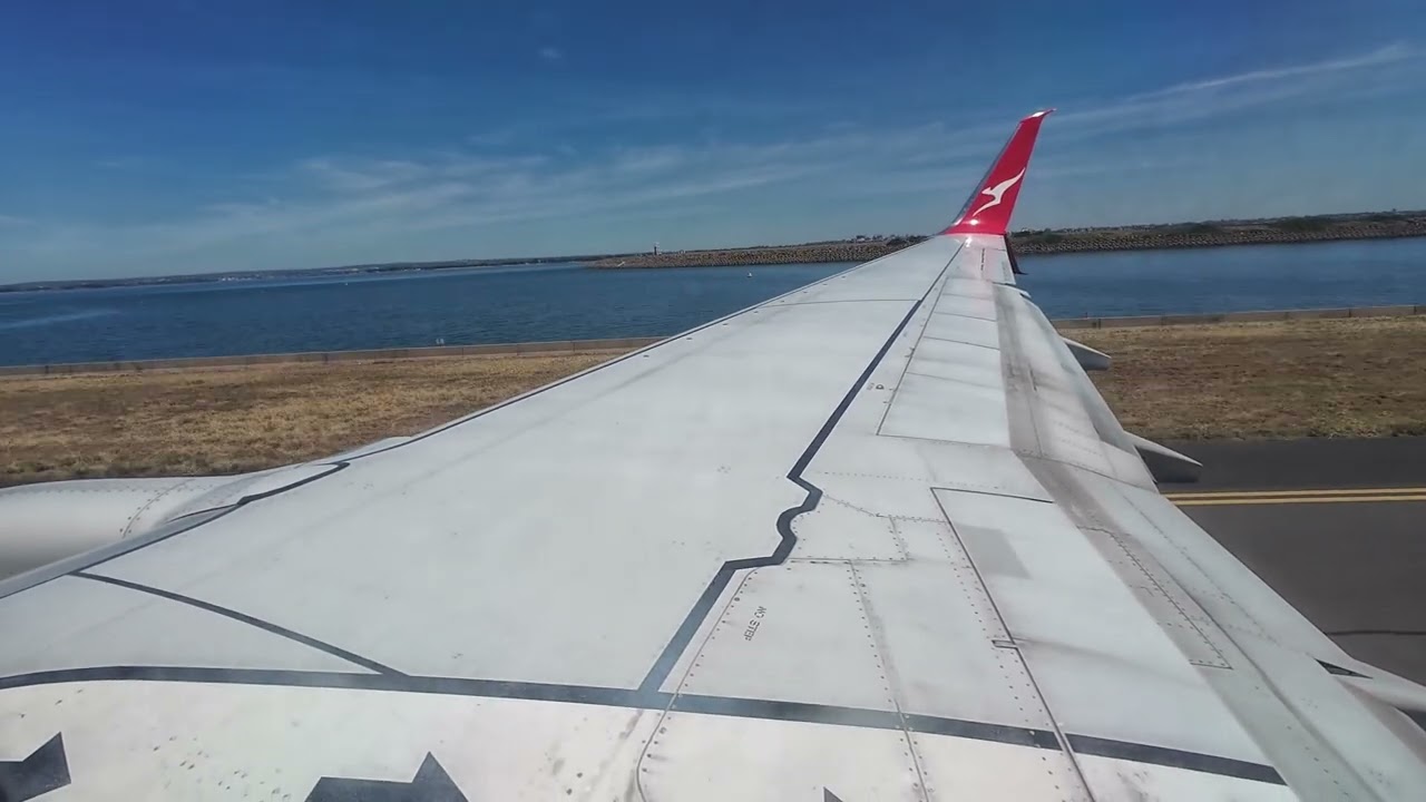 Sydney Airport (SYD), Australia - long taxi from the terminal and take off