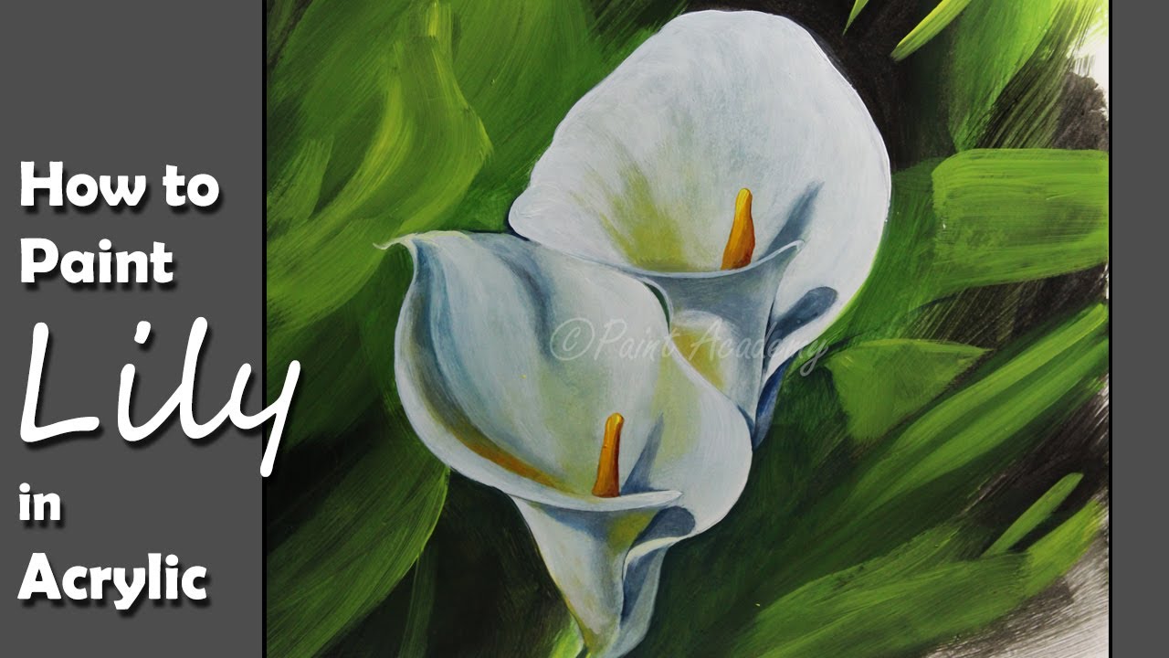 How to Paint Calla Lillies in Acrylic | step by step painting