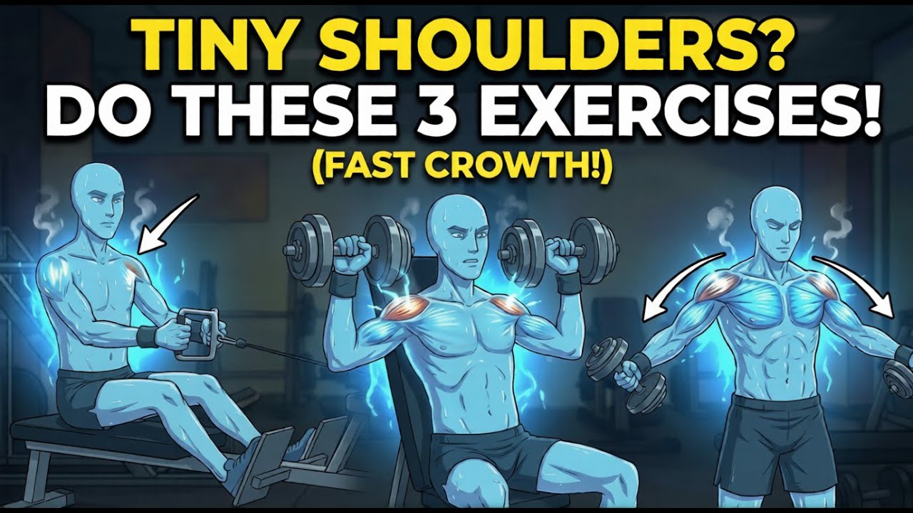 If You Have TINY Shoulders Do These 3 Exercises Fast Growth!!