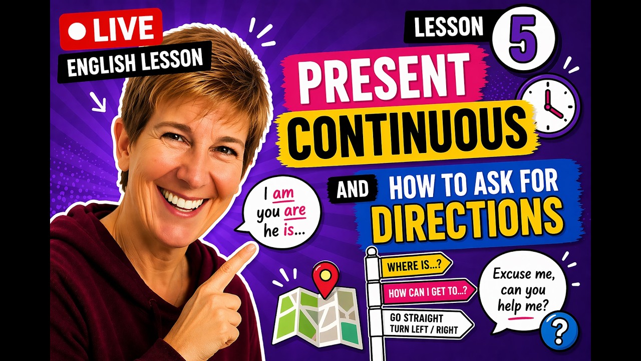 LESSON 5 - CORSO INGLESE GRATUITO PROGETTO I AM - PRESENT CONTINUOUS  !