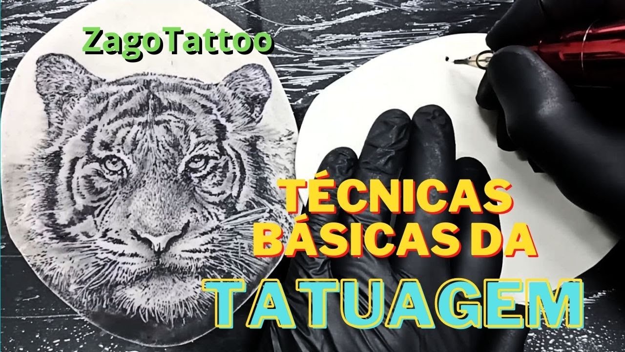 APRENDENDO as TÉCNICAS Básicas da Tatuagem - ZagoTattoo