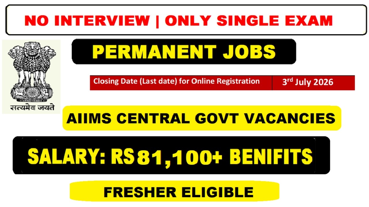 💰 ₹81,100 Salary | Permanent central govt Job 🔥 1484 Posts | 10th to Graduate Apply