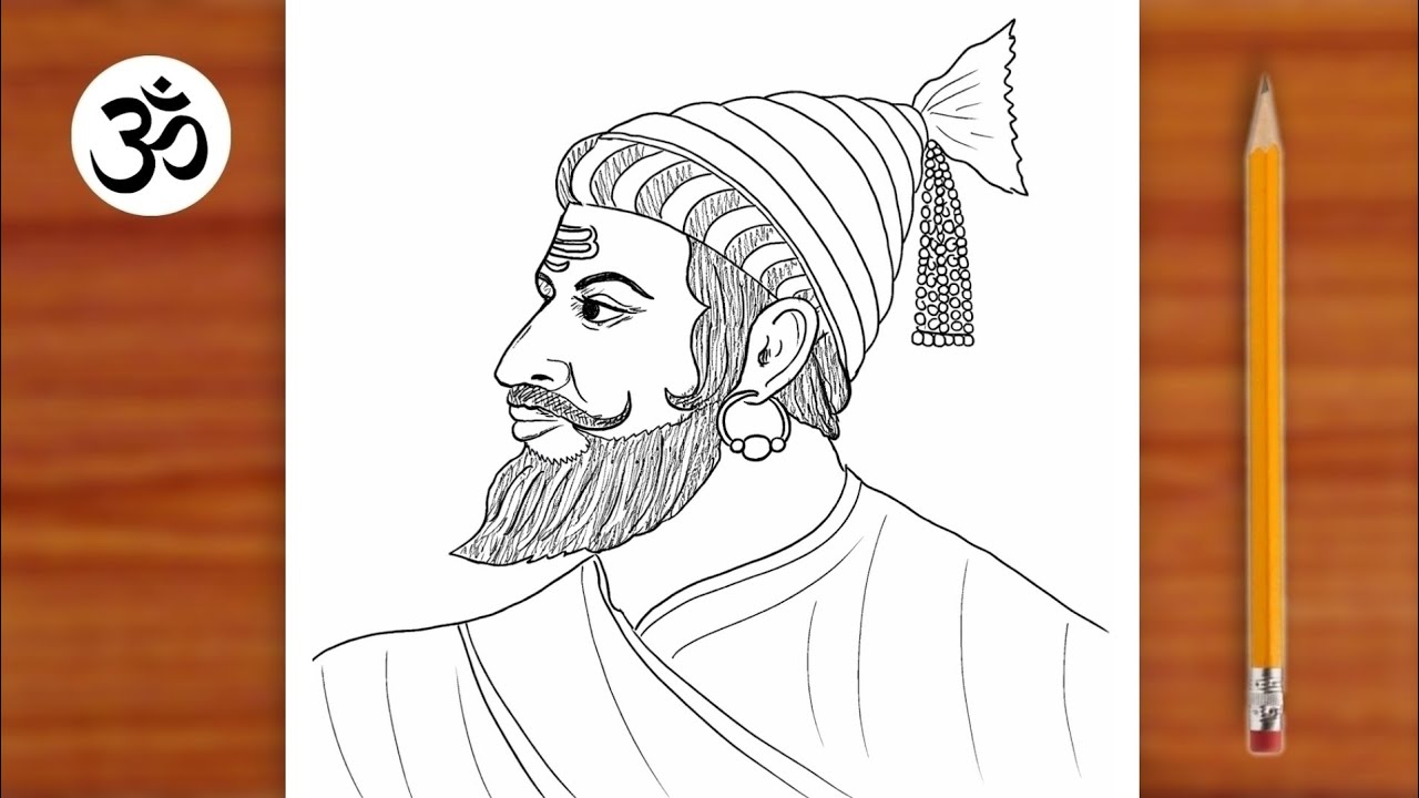 Easy Chatrapati Shivaji Maharaj Pencil drawing || Shivaji Jayanti || Chitra