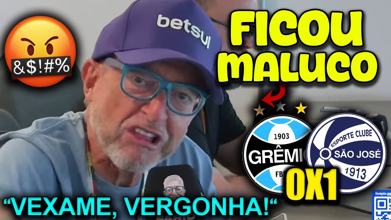 REA&Ccedil;&Otilde;ES do FARID no APITO FINAL DE GR&Ecirc;MIO 0X1 S&Atilde;O JOS&Eacute; - GAUCH&Atilde;O 2026 - REACT