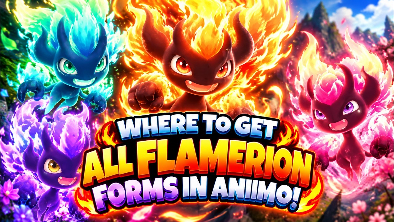 Где найти ВСЕ формы Флеймериона в Aniimo! 🔥