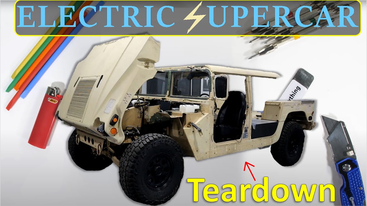 Разборка электрического HMMWV — взгляд изнутри JerryRigEverything Электрический переделанный HMMWV