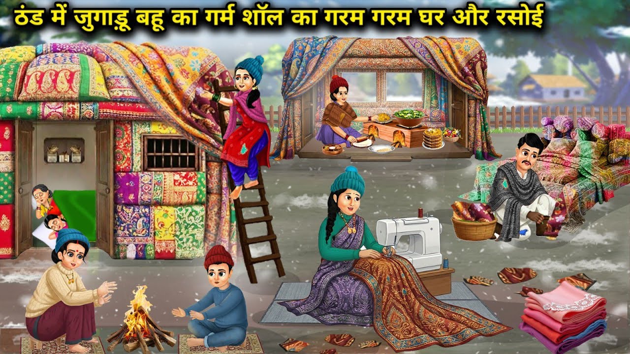 ठंड में जुगाड़ू बहू का गरम शॉल घर और रसोई || In Winter Babu's Jugadu Ideas of Shawl and kitchen ||