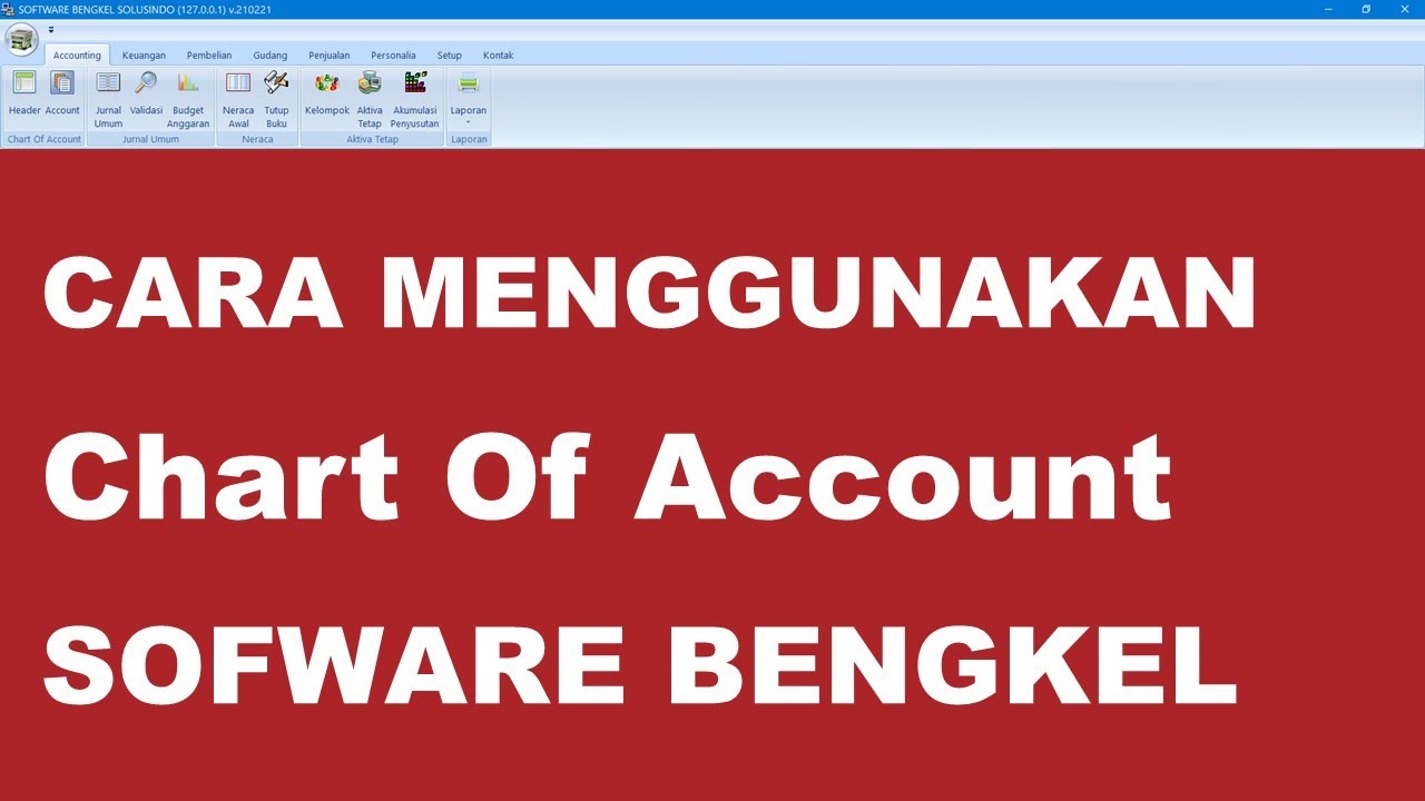 Cara Penggunaan Menu Chart Of Account di Software Bengkel