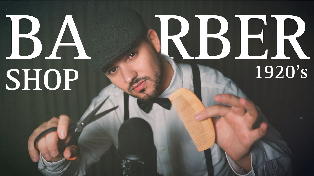 ASMR BARBERIA en 1920 atencion personal realista ROLEPLAY ESPAÑOL