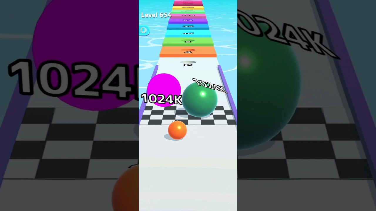 2048 | 1024K Dark Pink and Green Balls Together - Ball Run Infinity #cutiepie22yt #devagamezone #fyp