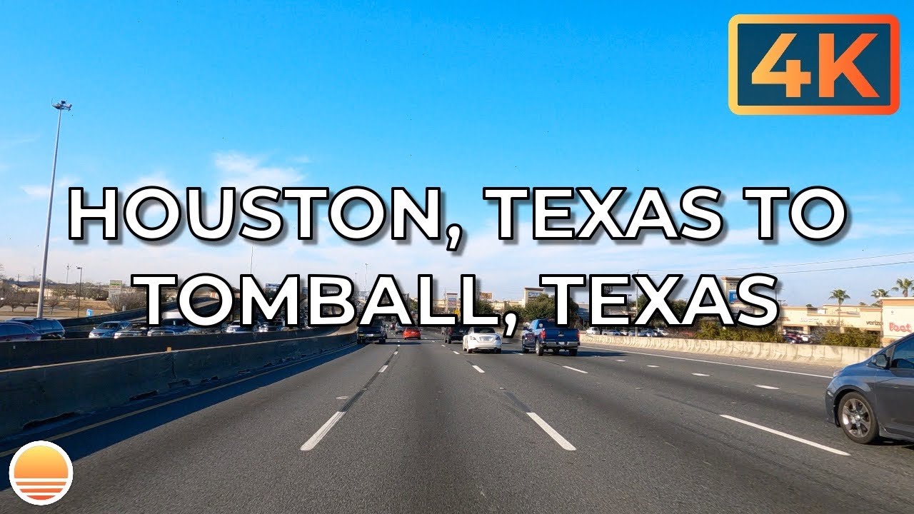 Houston, Texas to Tomball, Texas USA an UltraHD 4K Real Time Driving Tour.